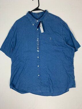 Ralph Lauren Indigo Oxford Blue Men's Button-up Shirt